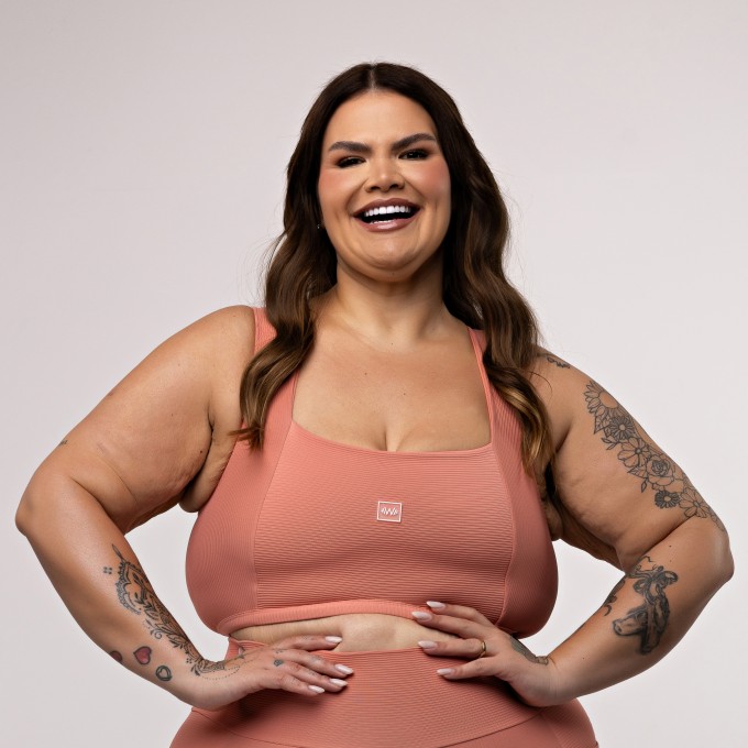 Top Cropped Canelado Plus Size Decote Reto
