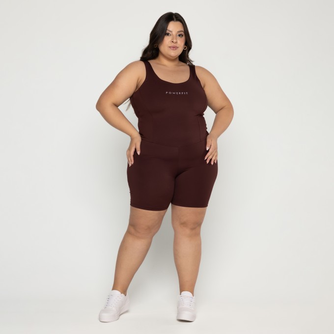 Macaquinho Modelador Plus Size Dark Oak
