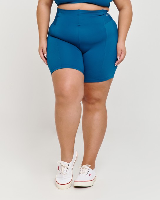 Short Recortes Motion Plus Size Cobalt Blue