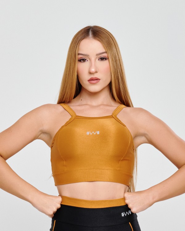 Top Canelado Alcinha Copper