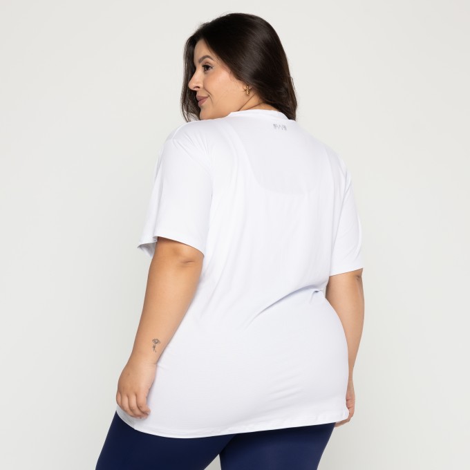 Blusão Power Dry Fit Unissex Basic Plus Size Branco