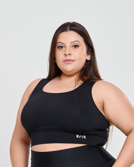 Top Nadador Plus Size Preto