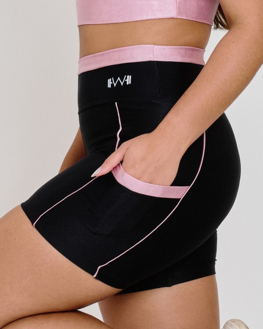 Bermuda Glow Canelada com Bolso Rosê